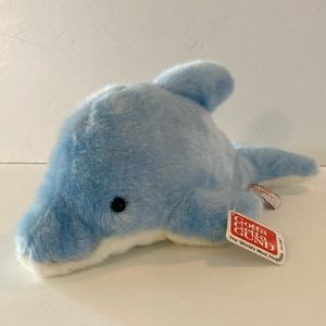 Gund dolphin plushie NEW aquatic wonders dolphin blue white huggable toy